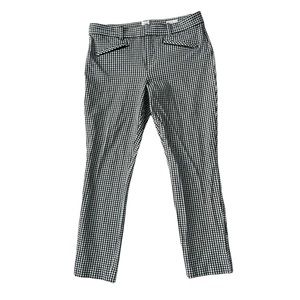GAP Signature Skinny Ankle Gingham Print Dress Pants | Black and White | Size 8